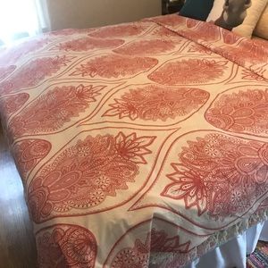 NEW Pottery Barn Cassidy Medallion FULL//QUEEN Duvet Cover~Chutney